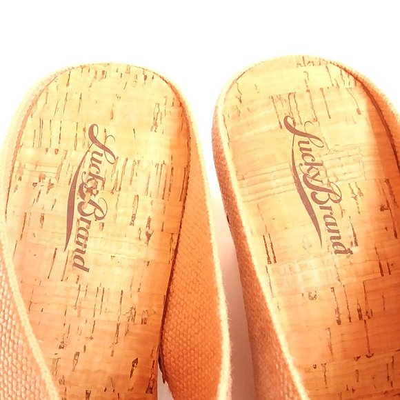 Lucky Brand Miller2 Nude Cork Slip-On Wedges Size 9.5 - Picture 4 of 10